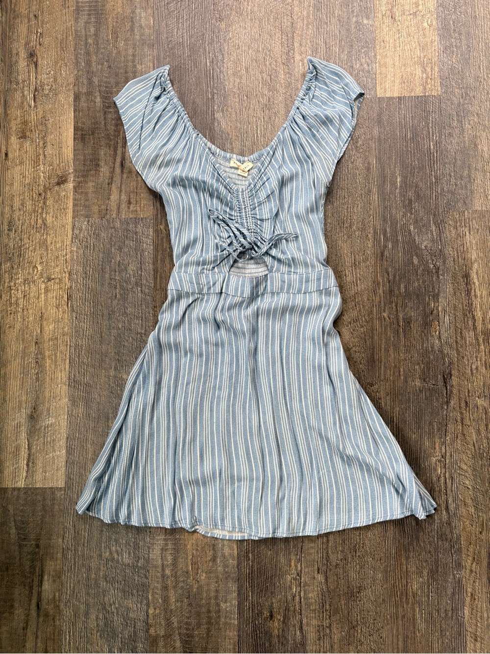 Aeropostale Blue & White Striped Mini Dress